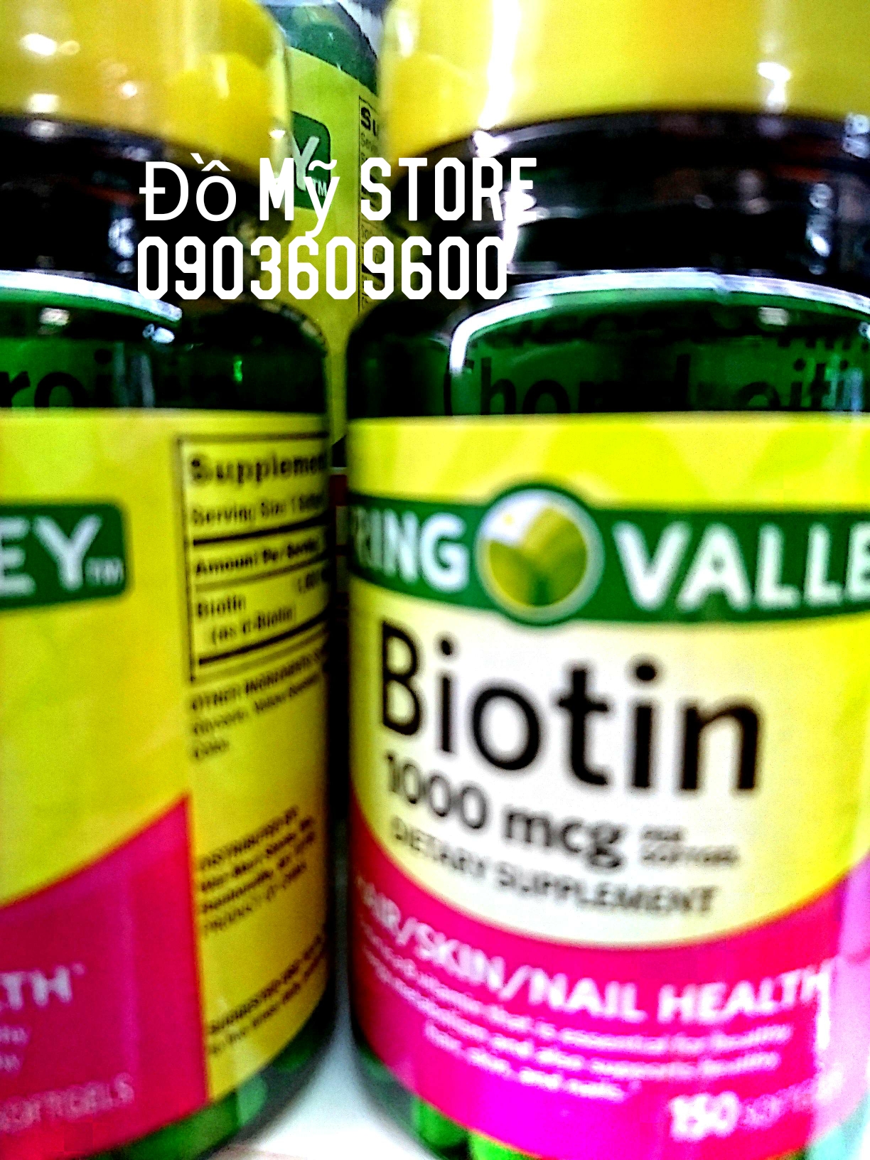 Dưỡng da, tóc, móng Spring Valley Biotin 1000 Mcg, 150 viên – Đồ Mỹ Store